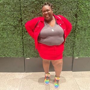 Torrid red denim set